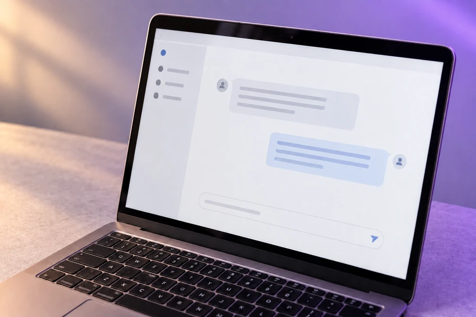 Notebook exibindo uma conversa com uma ferramenta de inteligência artificial.